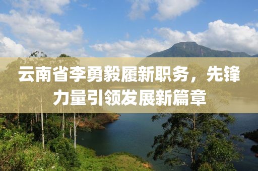 云南省李勇毅履新職務，先鋒力量引領發(fā)展新篇章