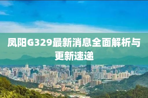 鳳陽G329最新消息全面解析與更新速遞