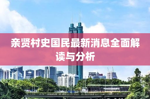 親賢村史國(guó)民最新消息全面解讀與分析