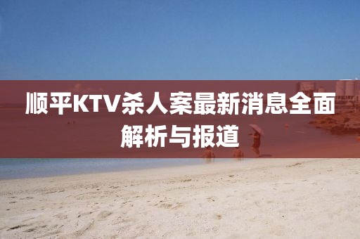 順平KTV殺人案最新消息全面解析與報道