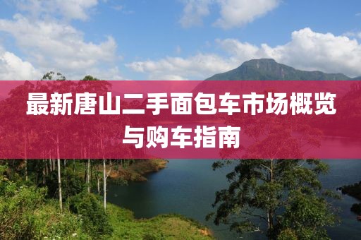 最新唐山二手面包車市場概覽與購車指南