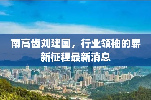 南高齒劉建國，行業(yè)領袖的嶄新征程最新消息