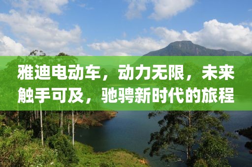 雅迪電動車，動力無限，未來觸手可及，馳騁新時代的旅程