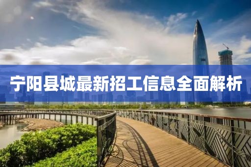 寧陽(yáng)縣城最新招工信息全面解析