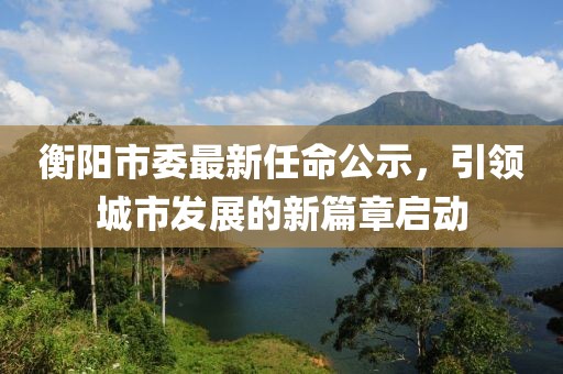 衡陽市委最新任命公示，引領(lǐng)城市發(fā)展的新篇章啟動