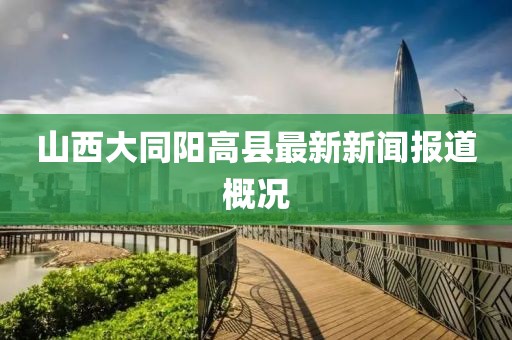 山西大同陽高縣最新新聞報(bào)道概況