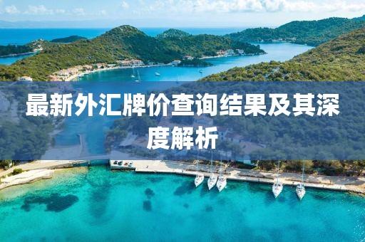 最新外匯牌價(jià)查詢結(jié)果及其深度解析