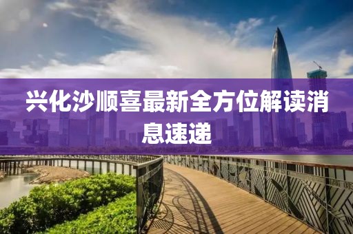 興化沙順喜最新全方位解讀消息速遞